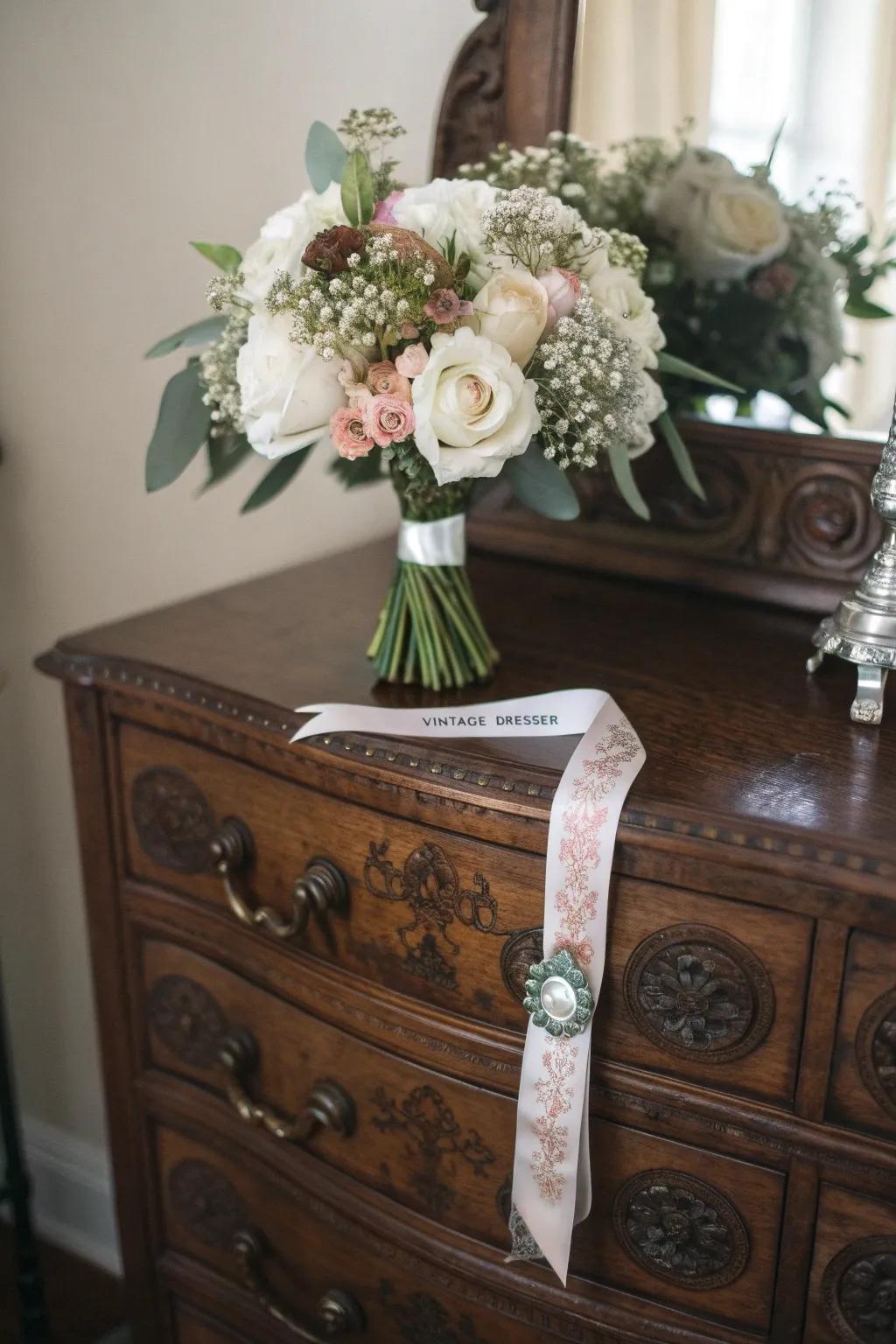 A bouquet made personal with sentimental touches.