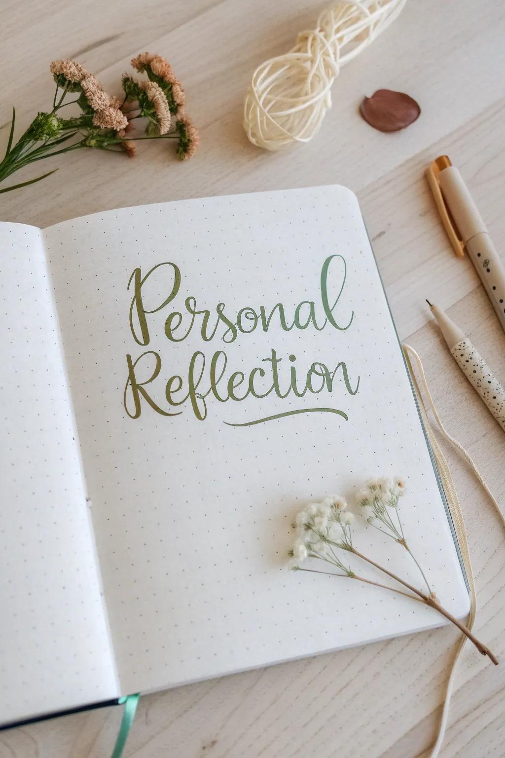 Record your thoughts and embrace the beauty of personal reflection in style.