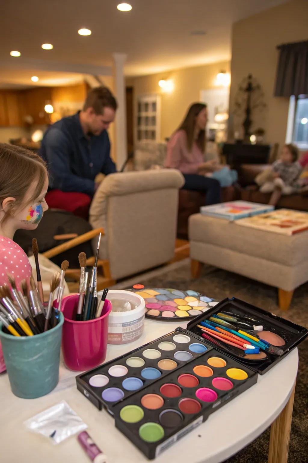 Face painting empowers everyone to integrate into the carnival amusement.