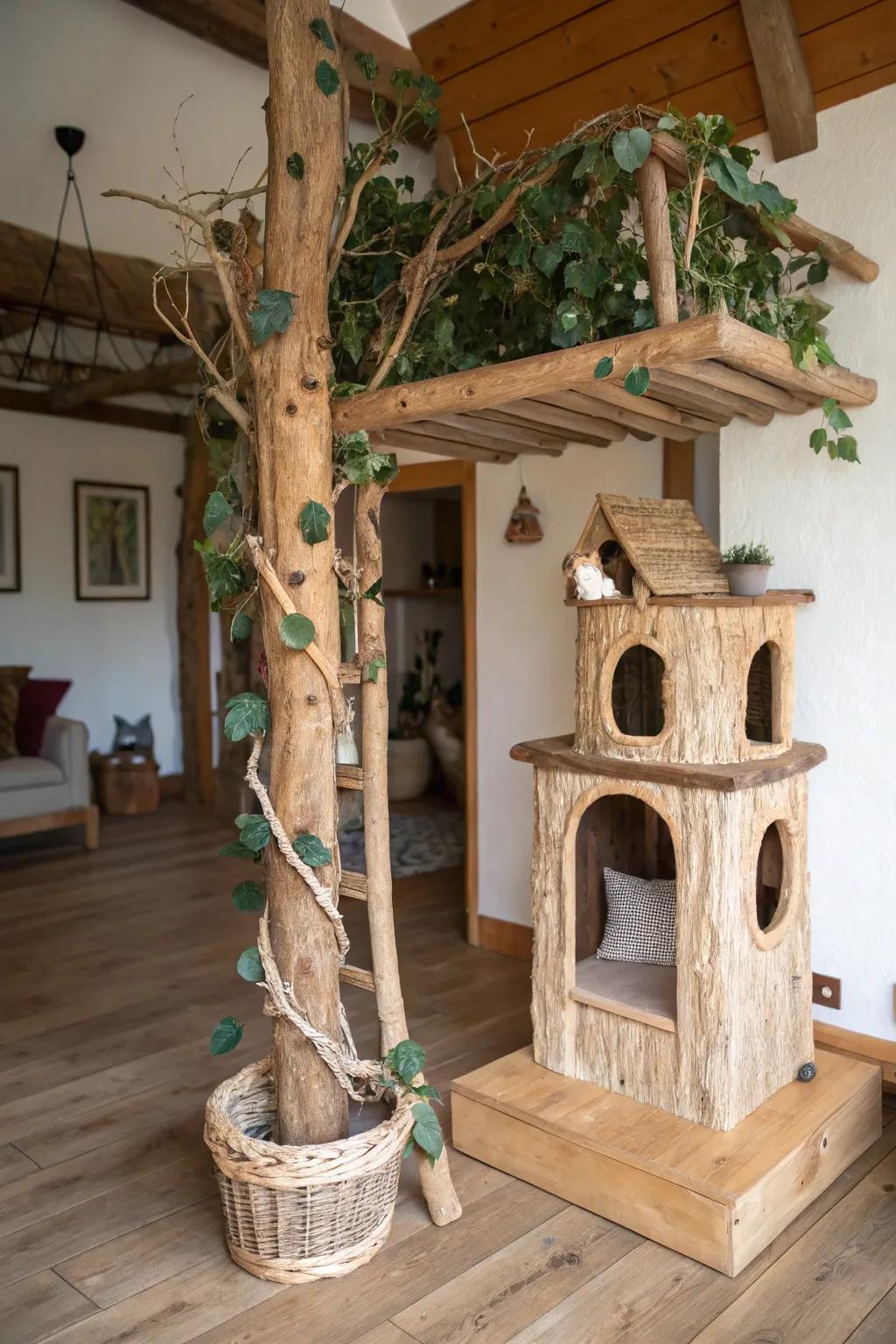 Nature-inspired designs bring a refreshing touch of nature indoors for your cats.