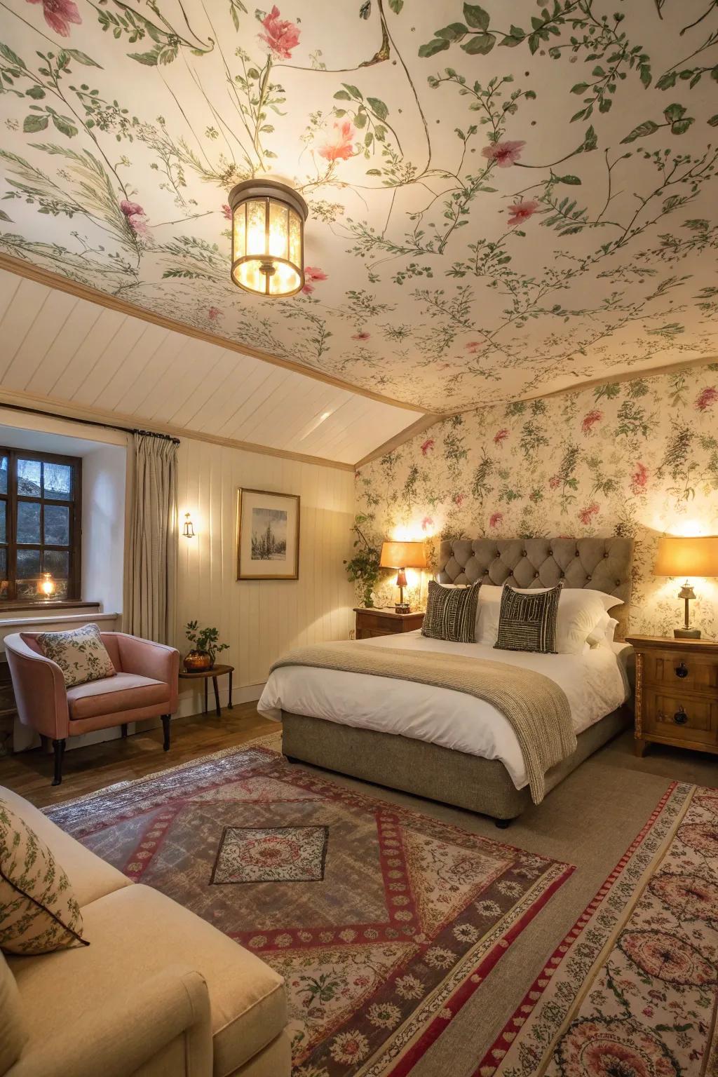 Amaze your visitors through an unexpectedly overlaid ceiling.
