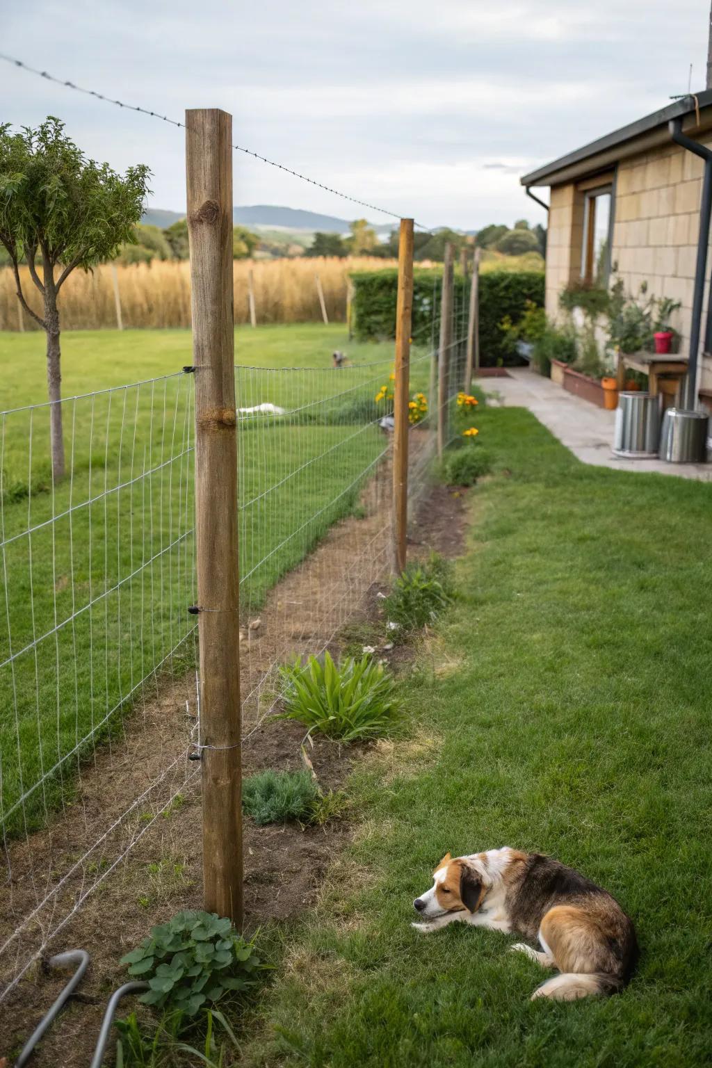 Lumber stake barriers are a countryside and economical option.