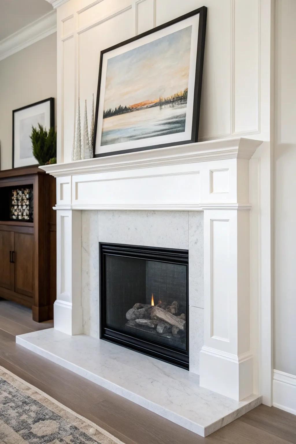 A minimalist approach using a striking piece brings forth contemporary elegance.