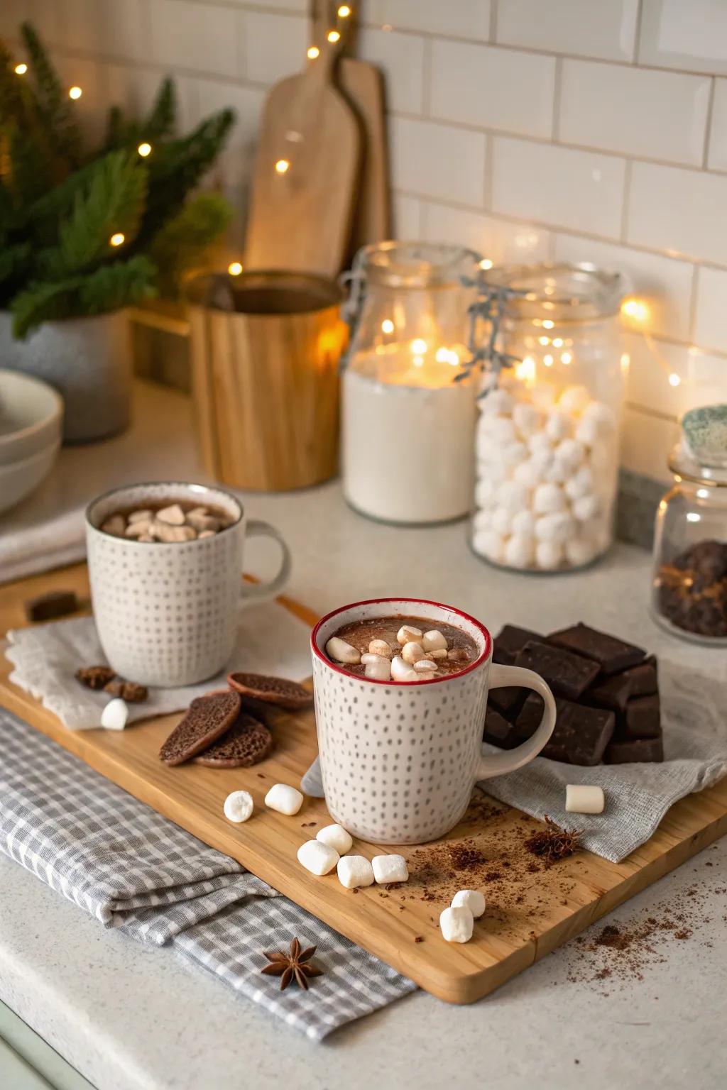 Warm up with a warm drink station.