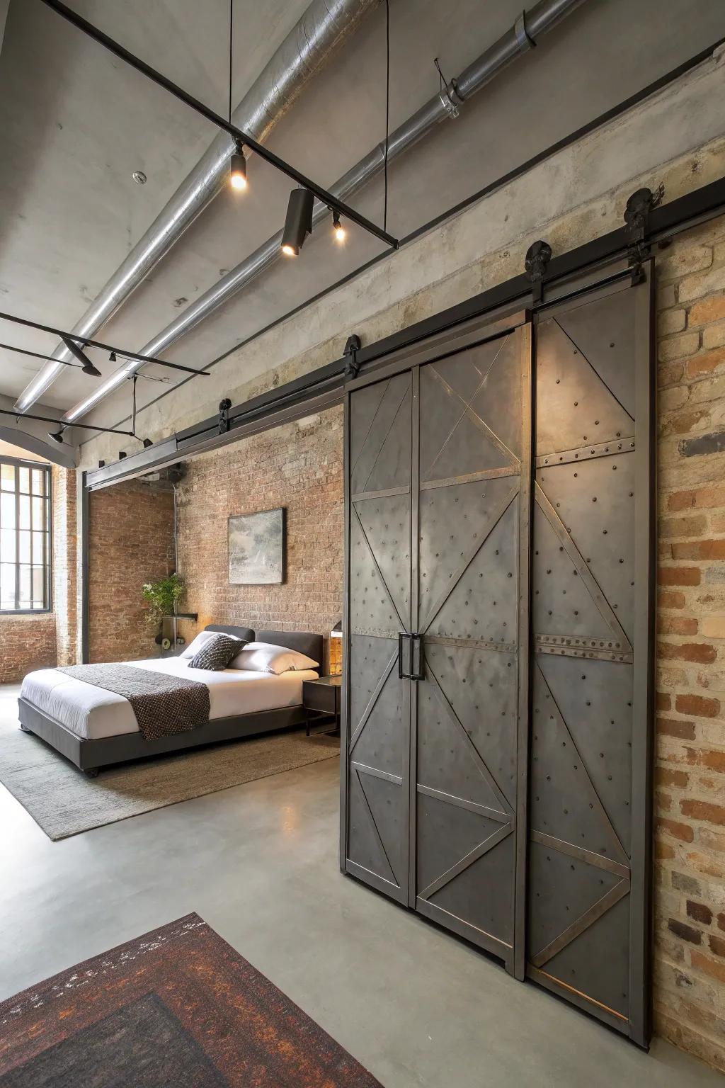 Urban metallic paneling projects an urban chic style.