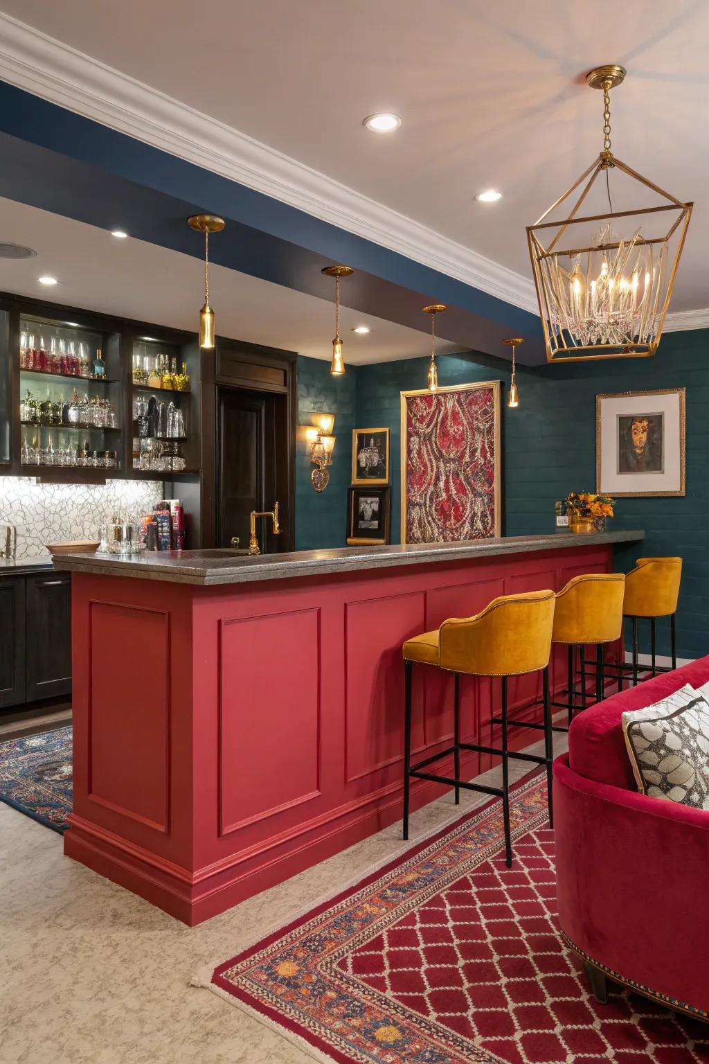 Add energy to your space with bold color choices.