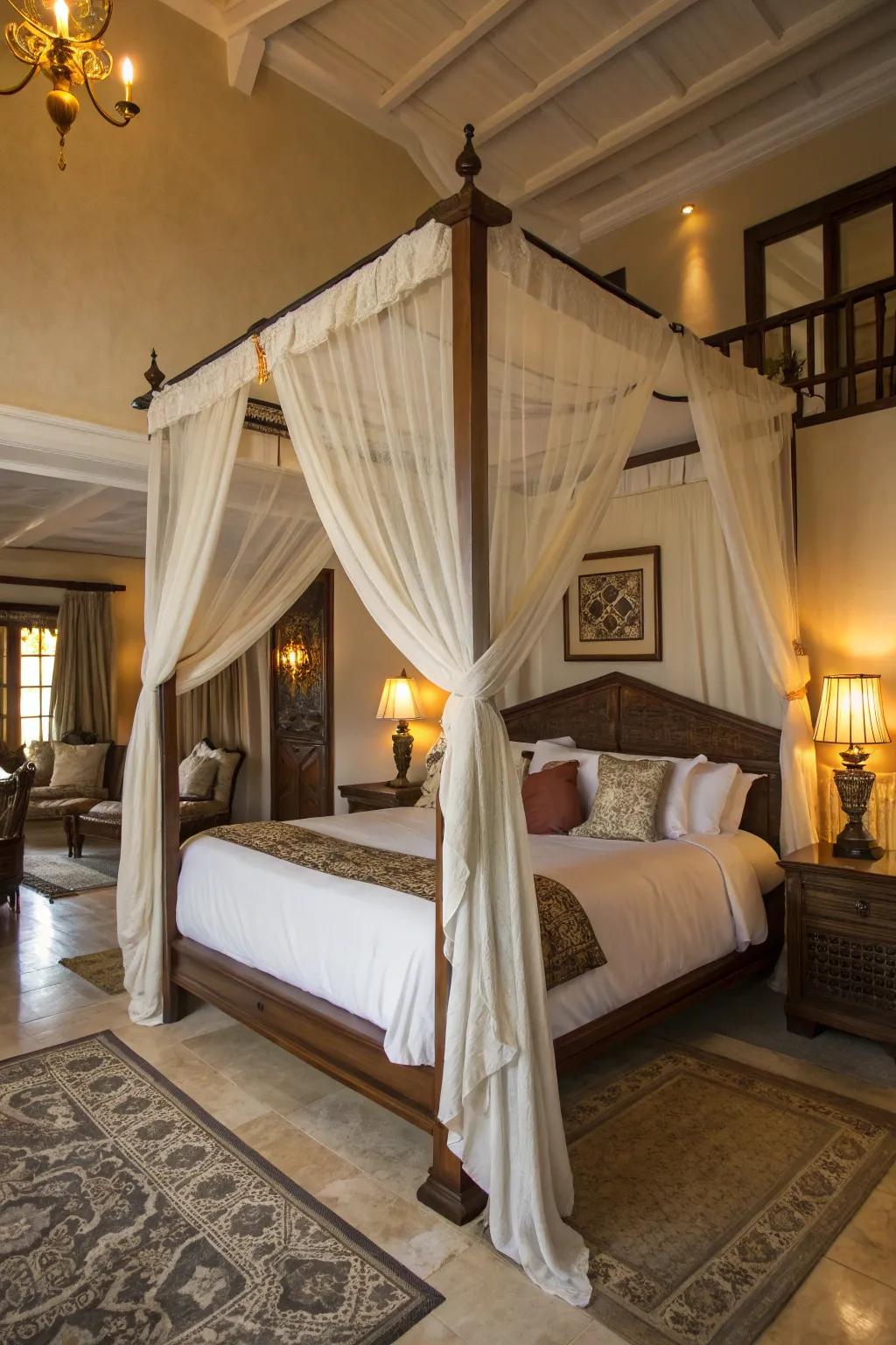 Top beds add an elegant and private feel to your bedroom.