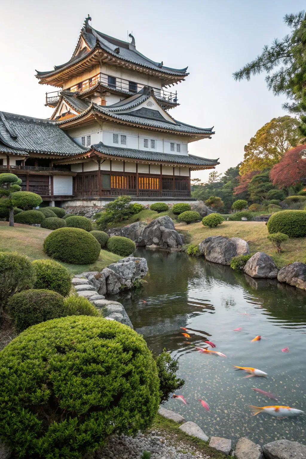 Elegance and peace with Asian influences.