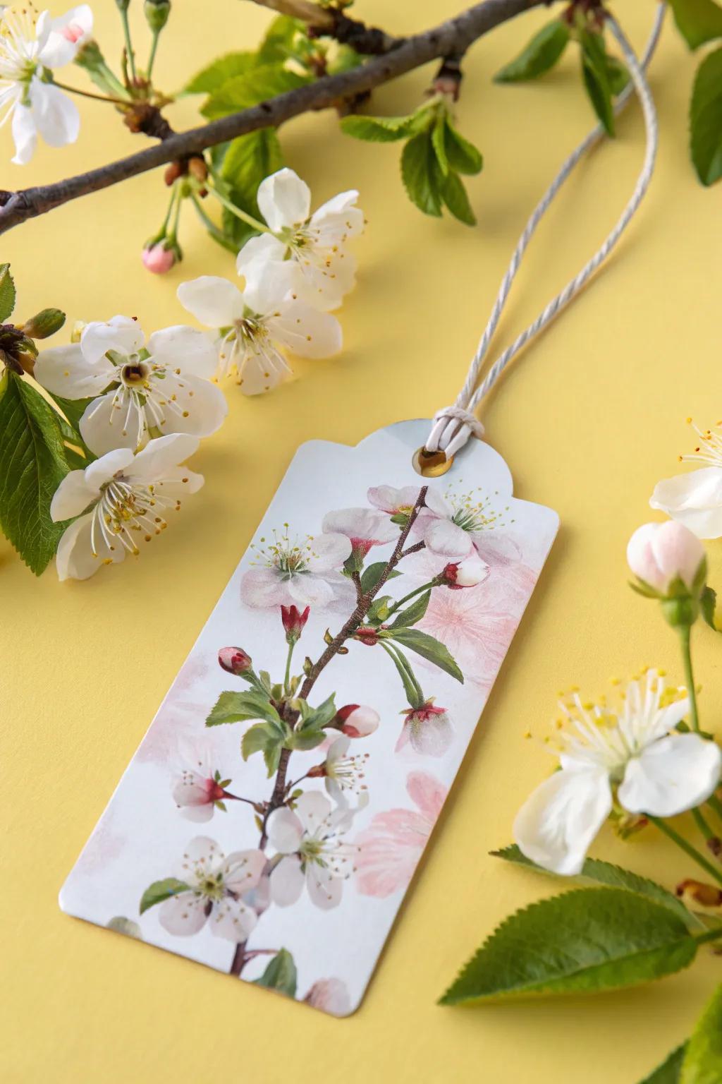 A periodic-themed price label featuring warm season florals, ideal for a fresh aesthetic.