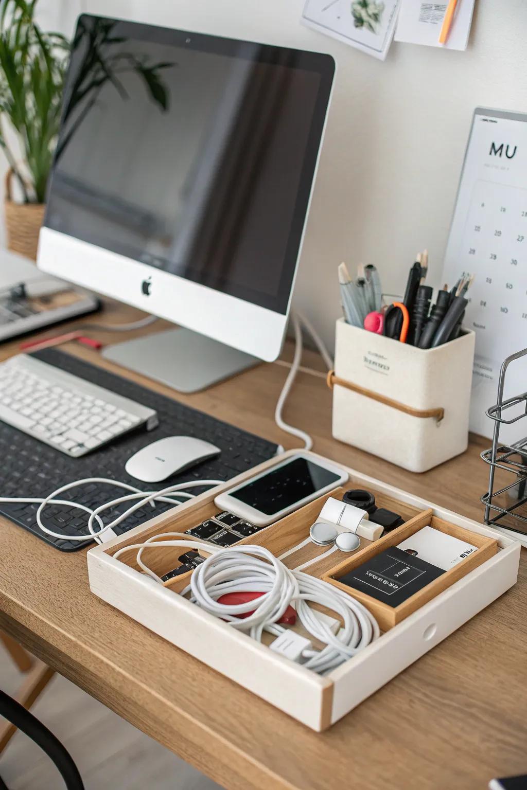 Maintain a smooth appearance by concealing unsightly cables.