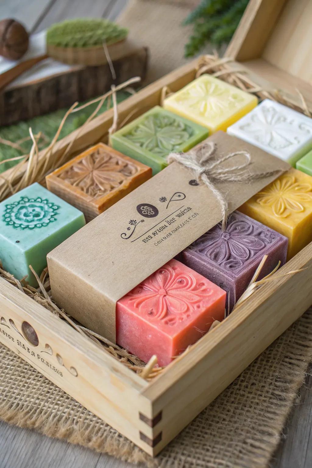 Artisan soaps furnish an opulent and personal dimension.