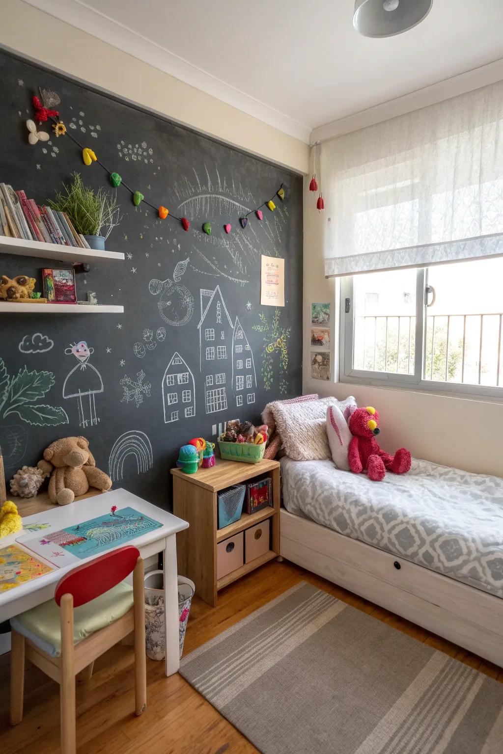 A sketchboard divider encourages inventiveness and interaction.