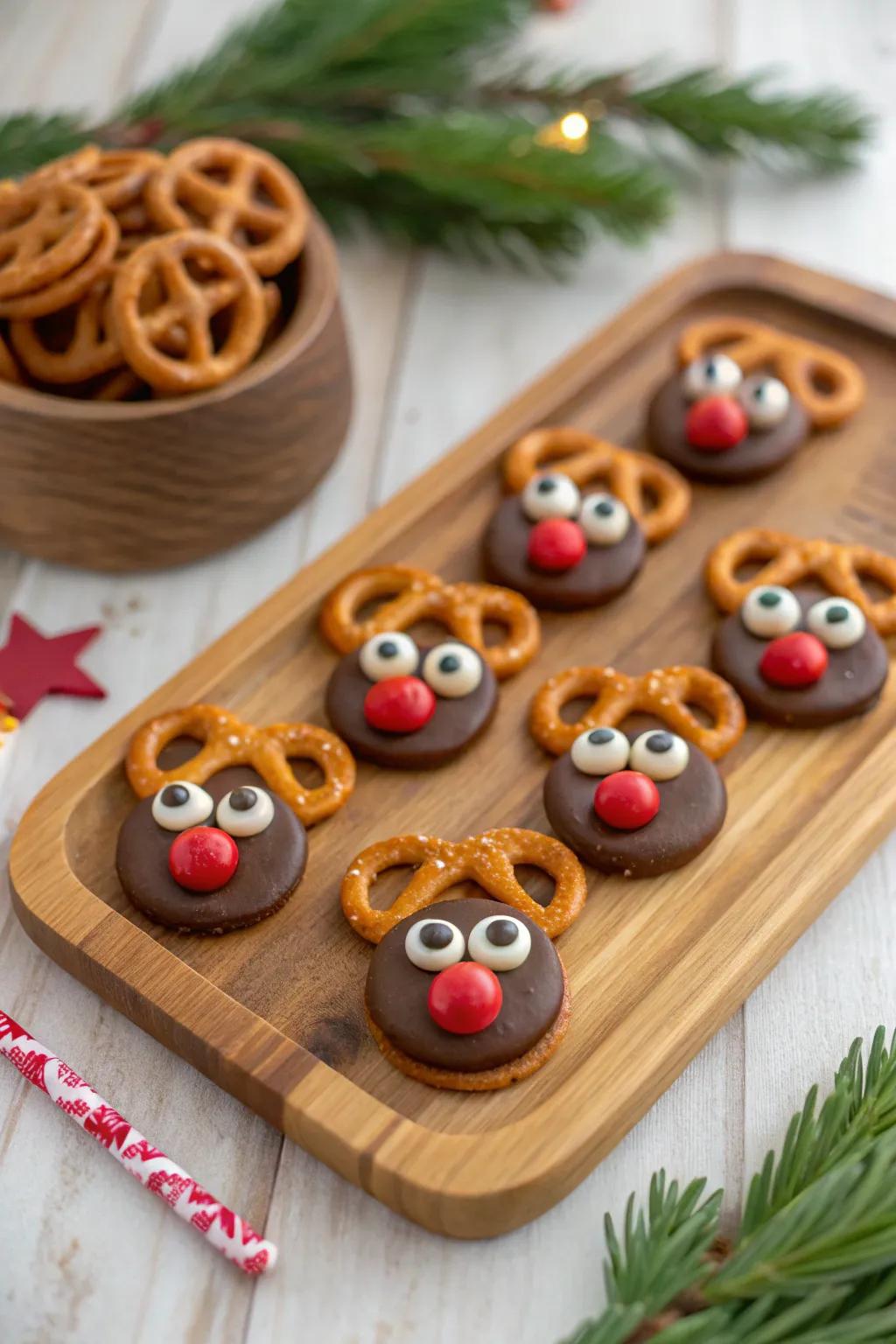 Adorable and scrumptious Rudolph snacks great for family pleasure.