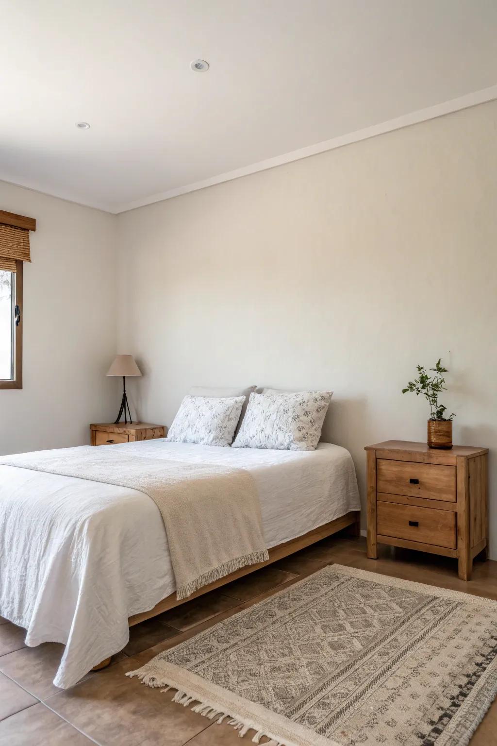 Open space can create a serene and uncluttered atmosphere.