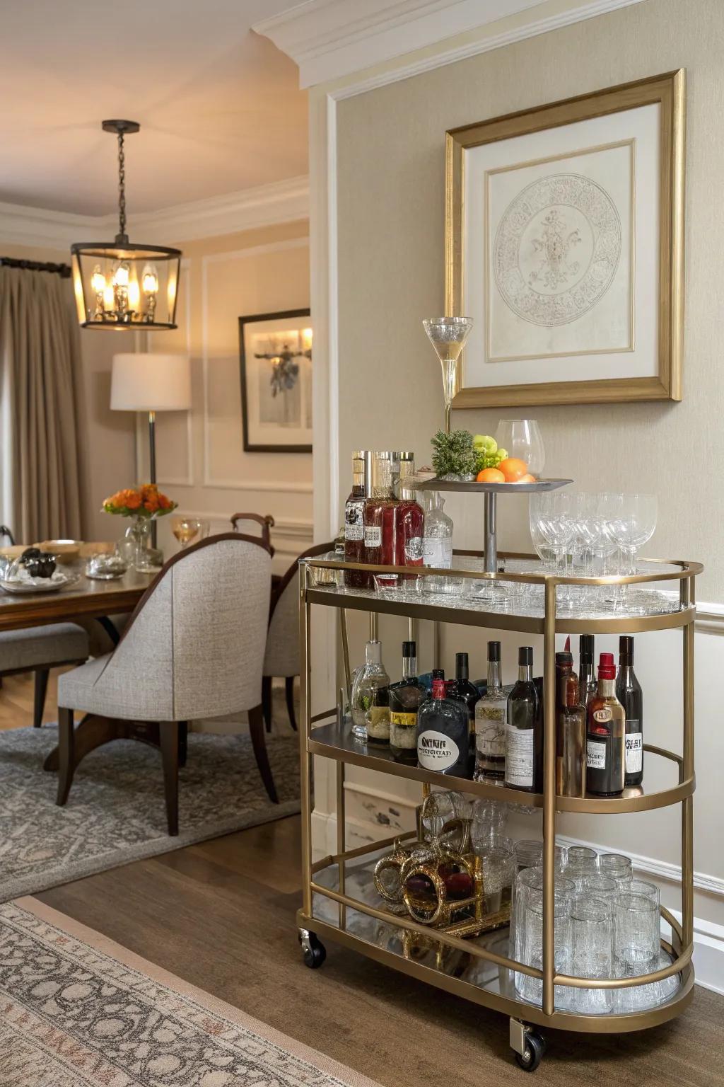 A serving station that adds sophistication and practicality to dining gatherings.