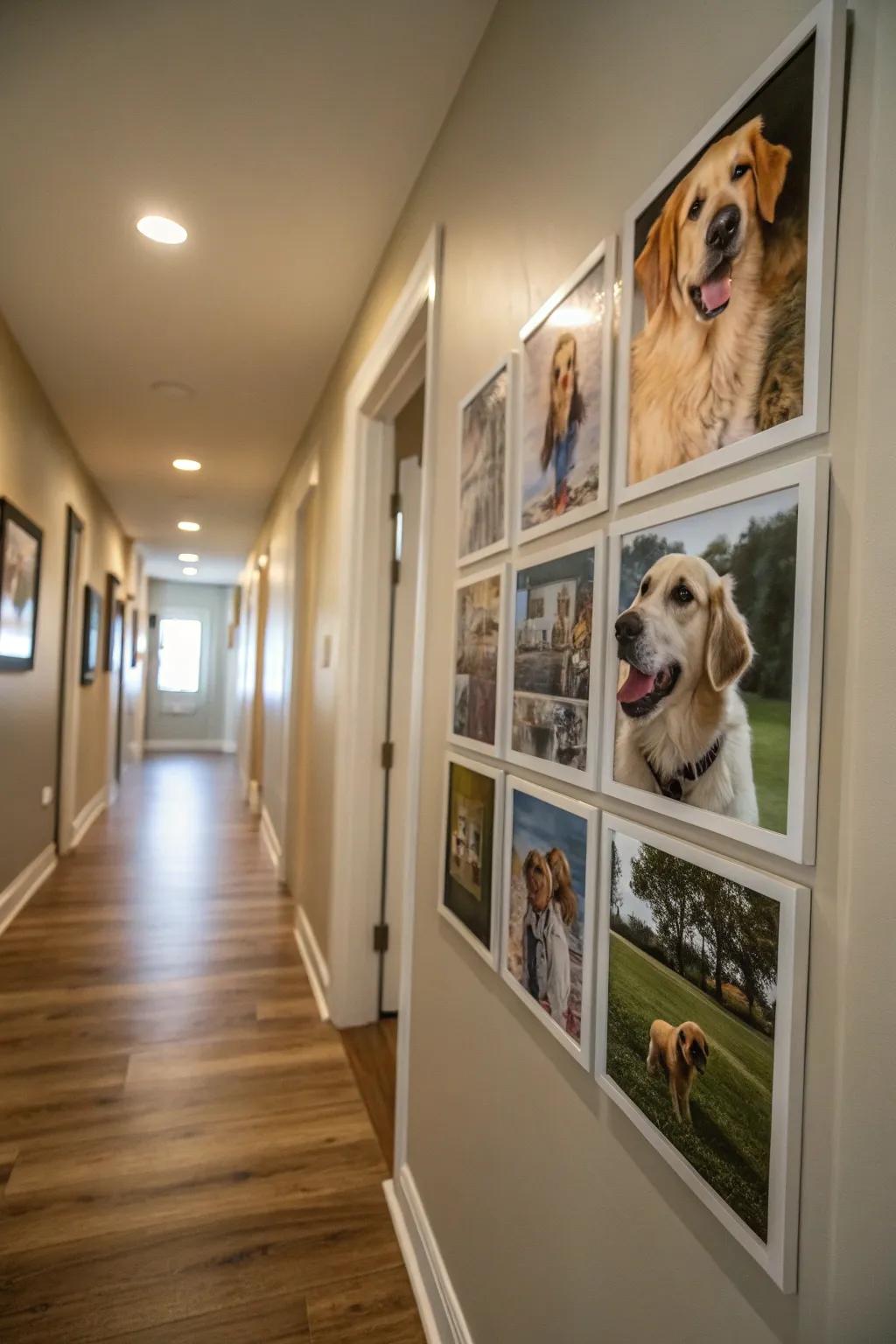 Immortalize memories with a charming dog photo collage.