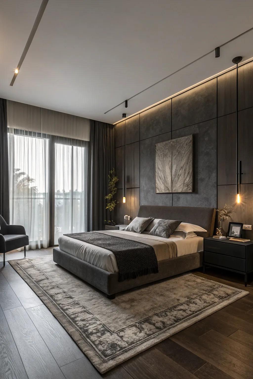 Minimal decor enables intense hues to assume center stage.