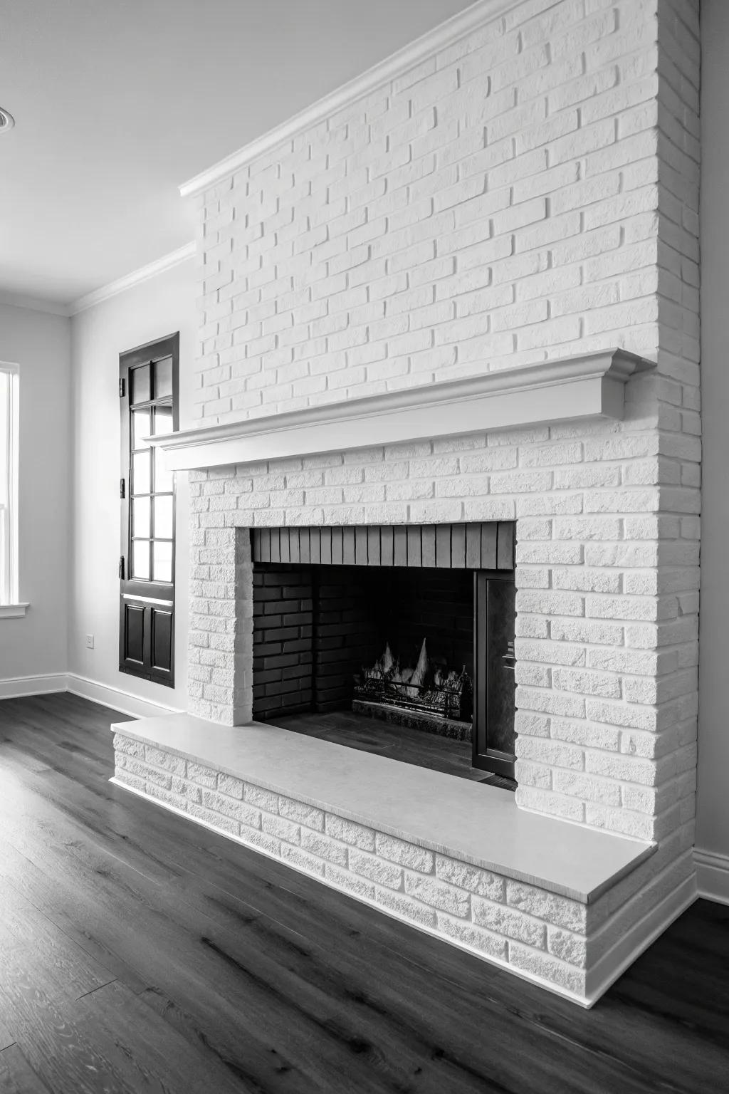 Achieve modern elegance by using a monochrome theme for your fireplace.