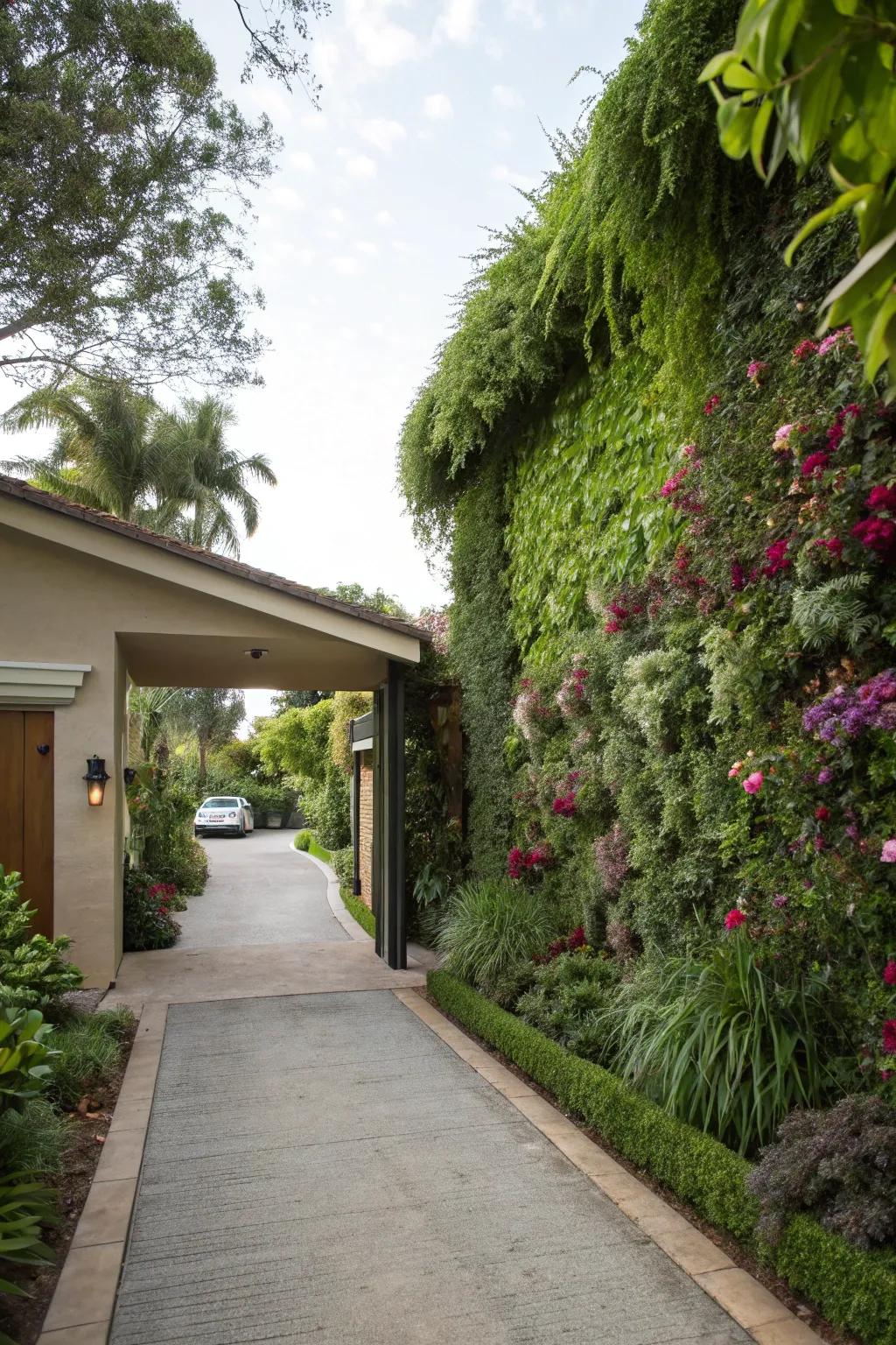 Upright gardens incorporate dimensionality and profuse verdure.
