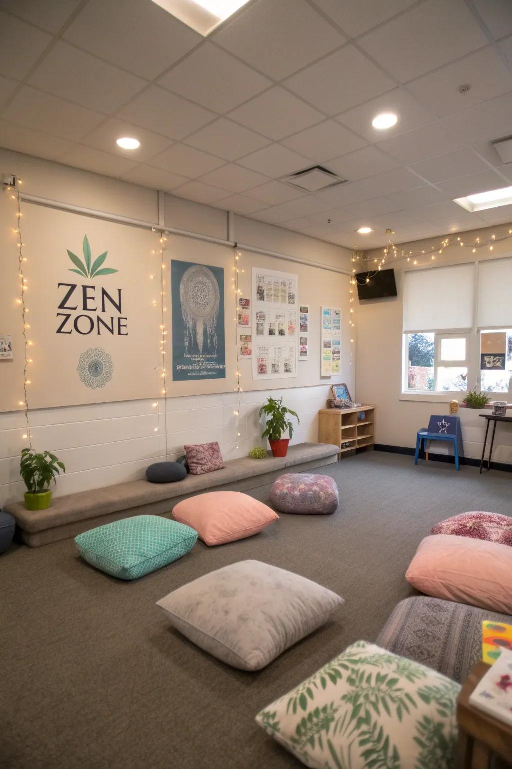 A peaceful Quiet Space for student relaxation and focus