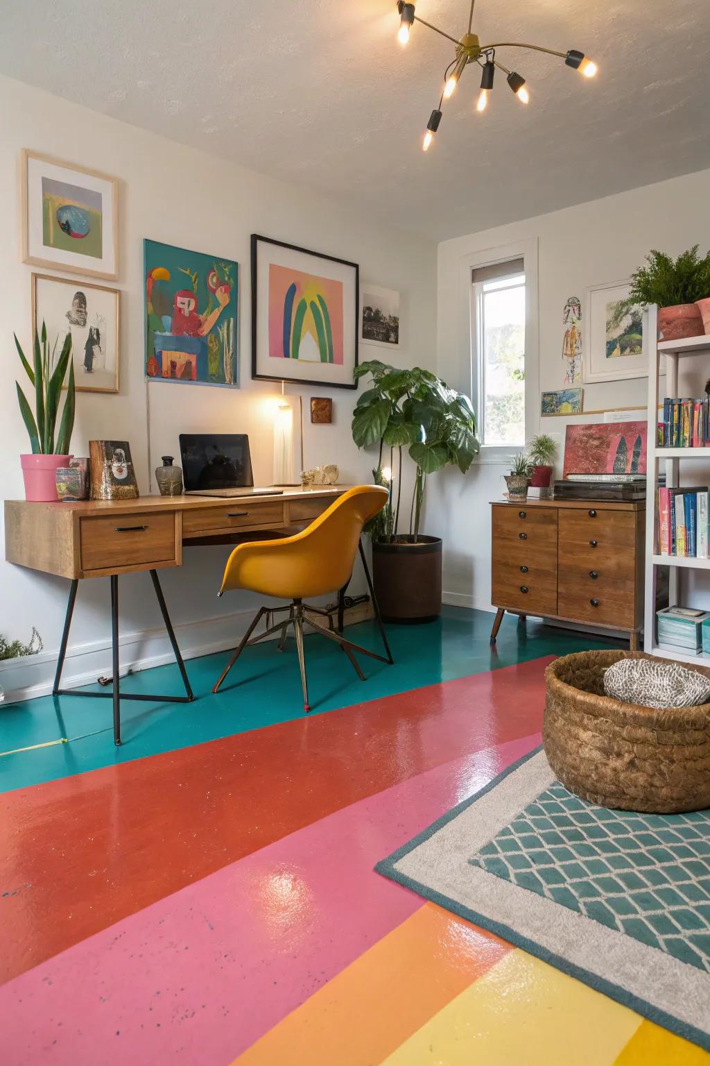 Stand out with boldly colored epoxy floors that captivate.