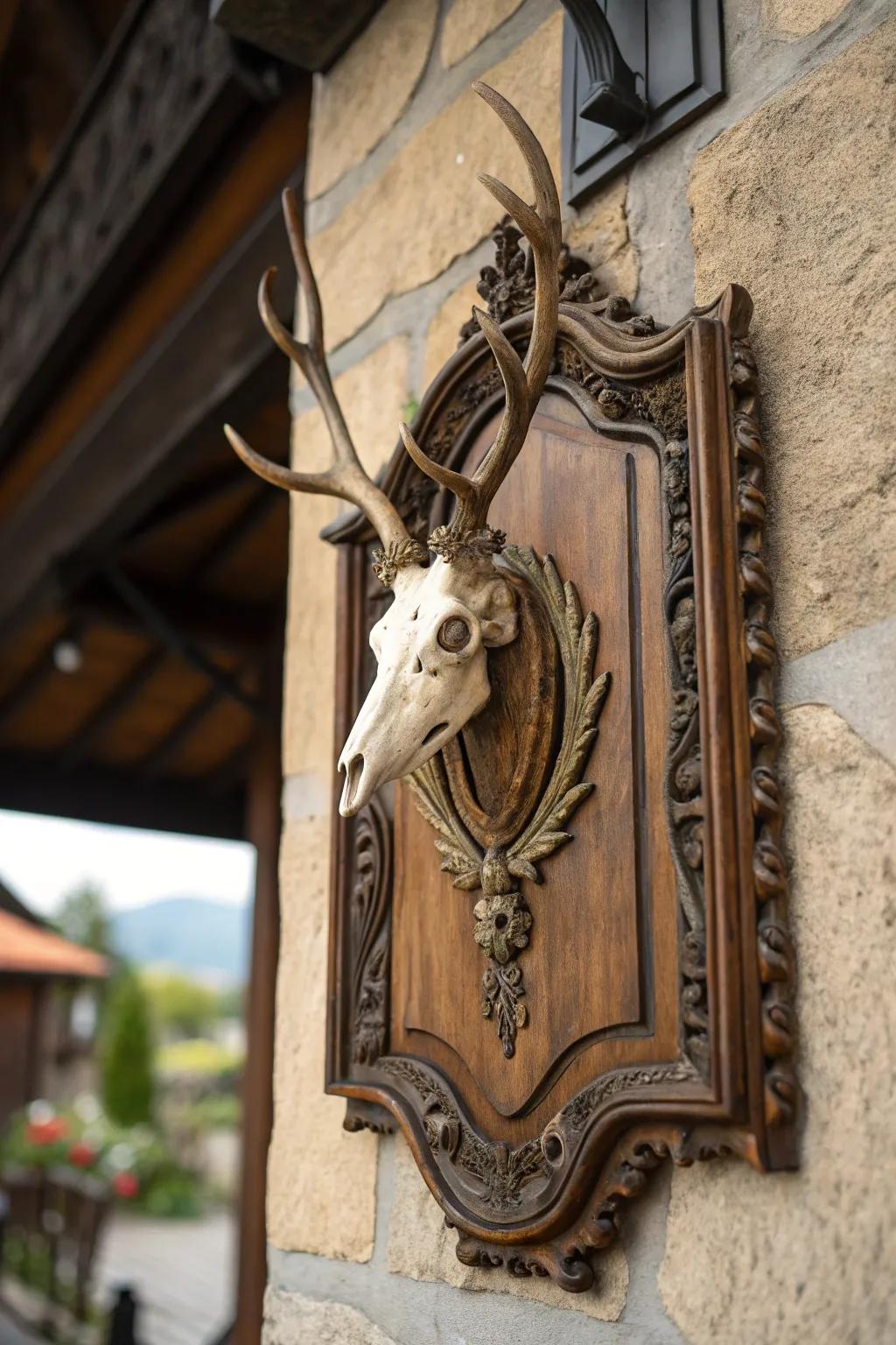 Antique frames add charm and sophistication.