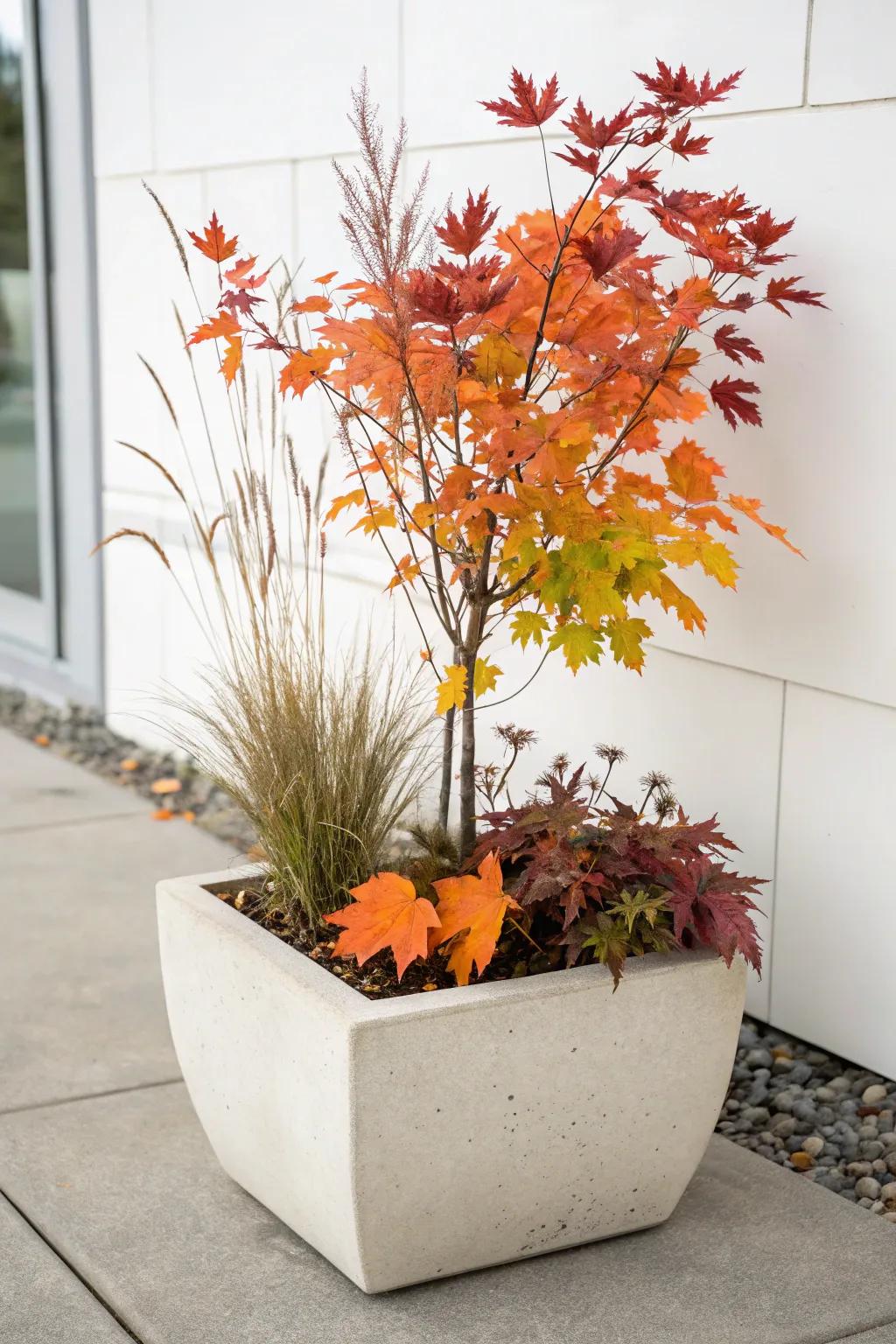 Simple planters offer sleek elegance.