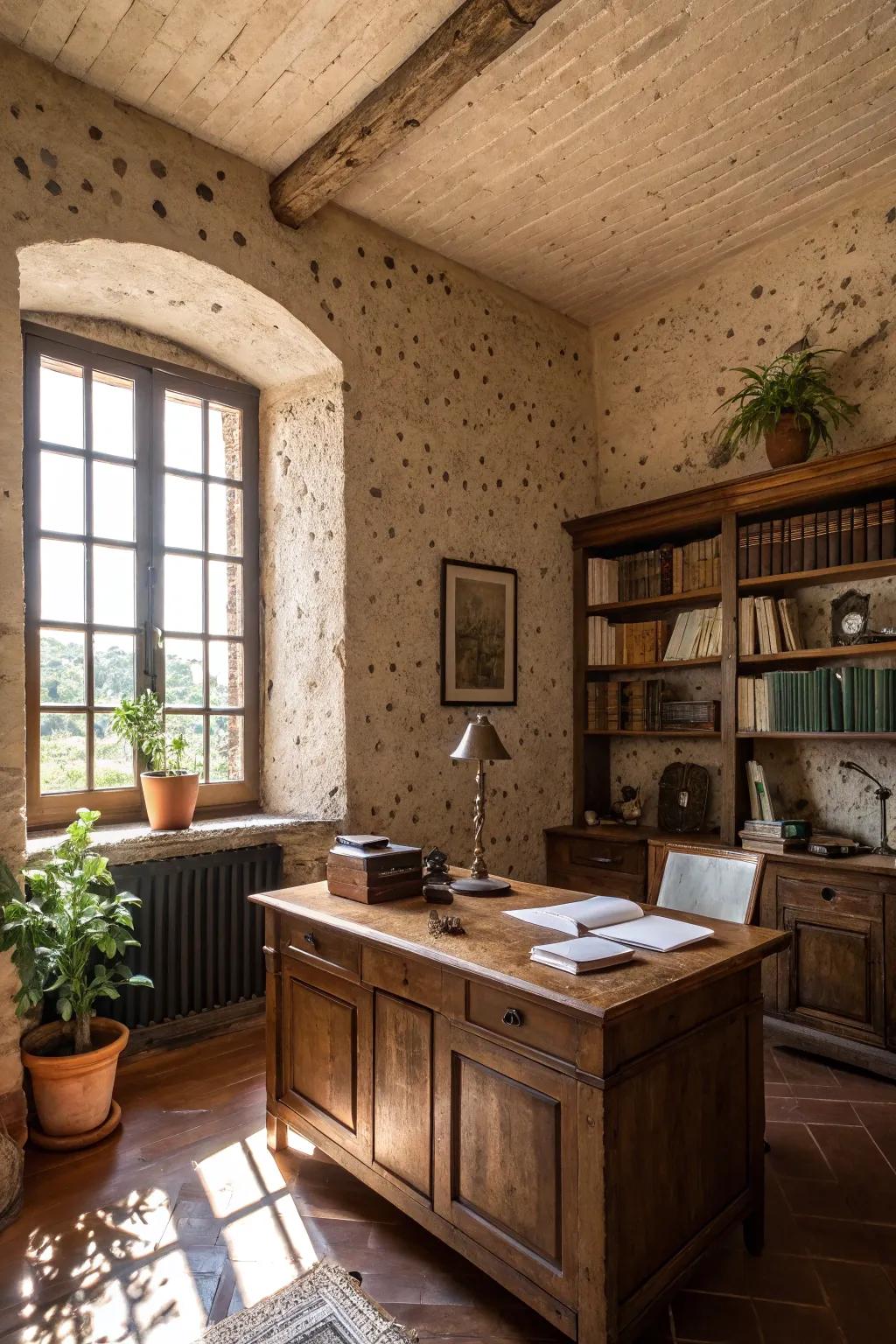 Organic textures create a grounded and polished feel.