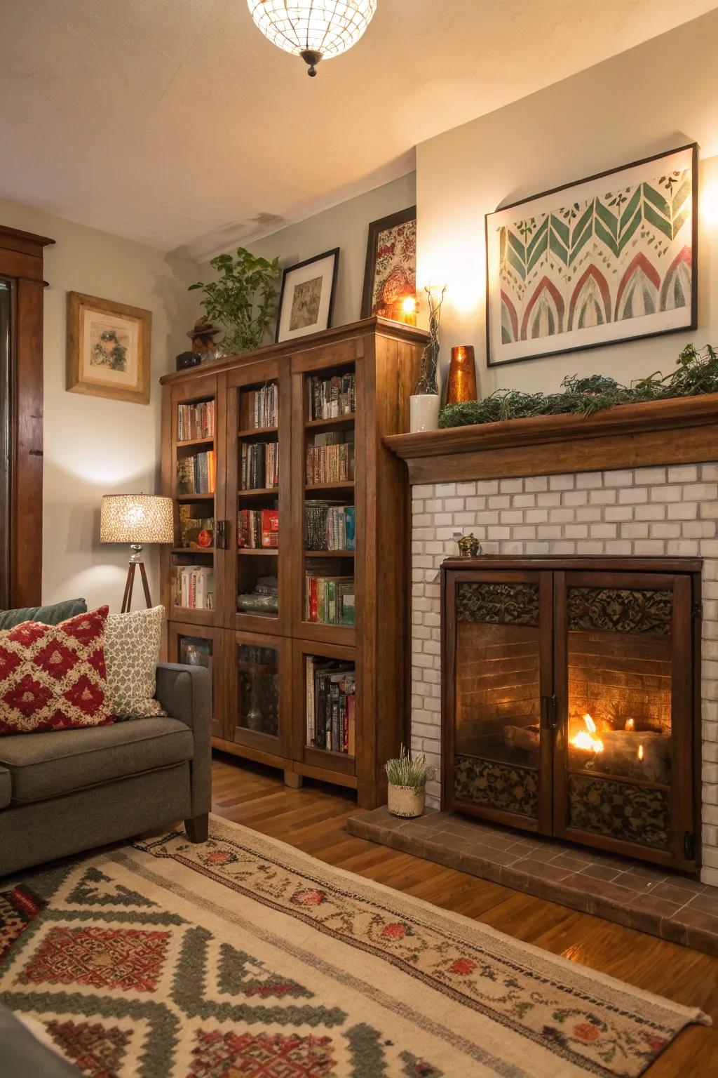 Repurposed vintage pieces add charm and personality to your space.