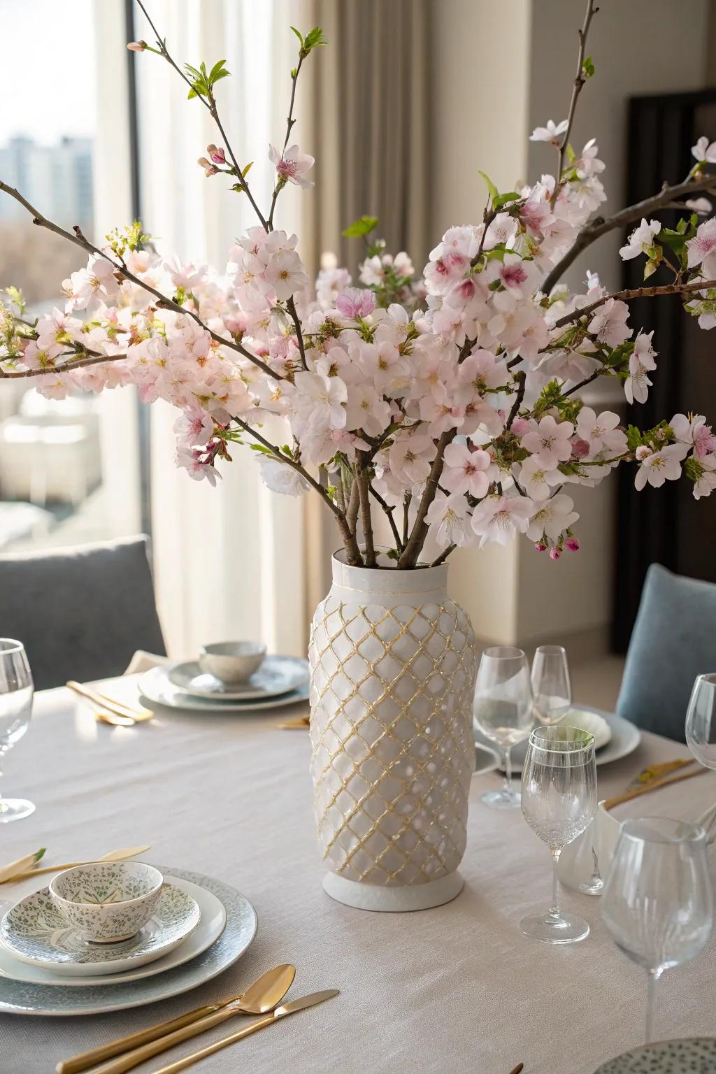 Floral bloom focal point, introducing a touch of spring elegance to your home.