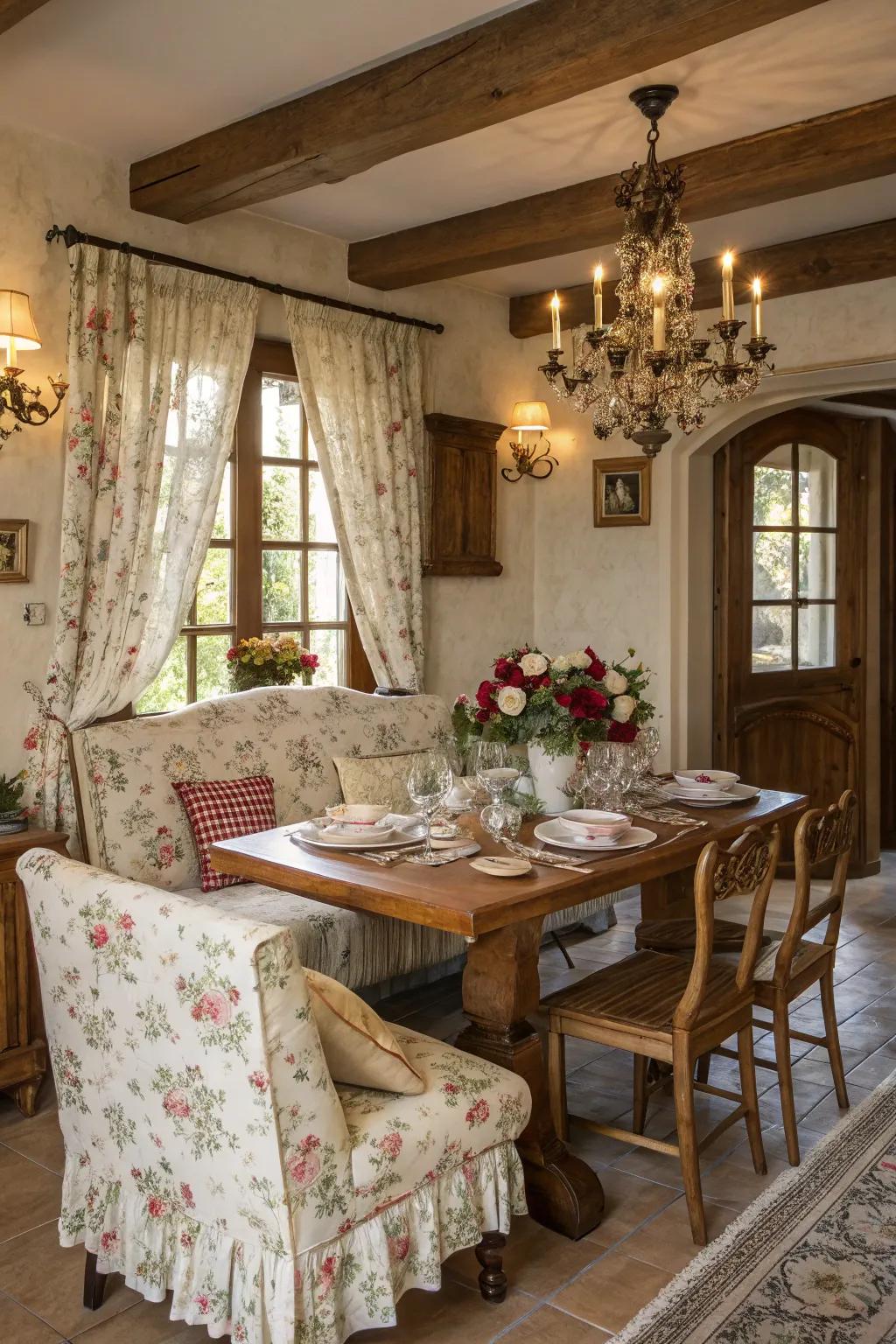 A cozy corner with flower seating for relaxed conversations.