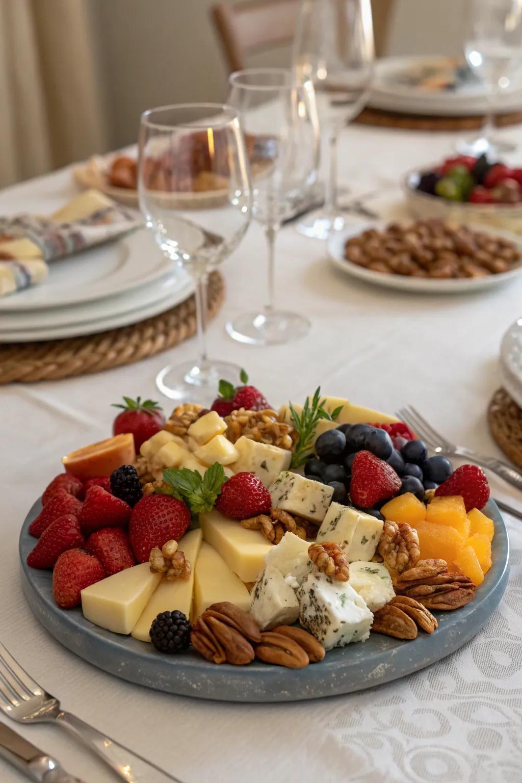 A delectable food centerpiece that doubles as design element and appetizer.