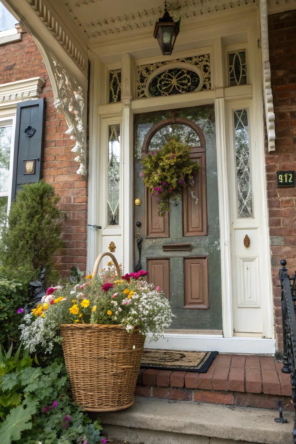 Retro containers packed with wildflowers evoke charming nostalgia.