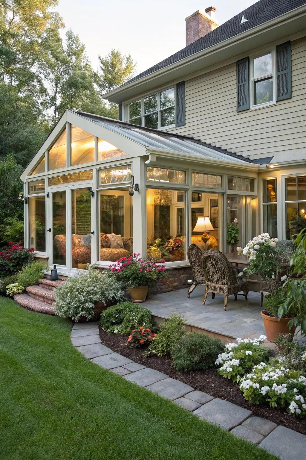 A sunroom for enjoying life all year round.