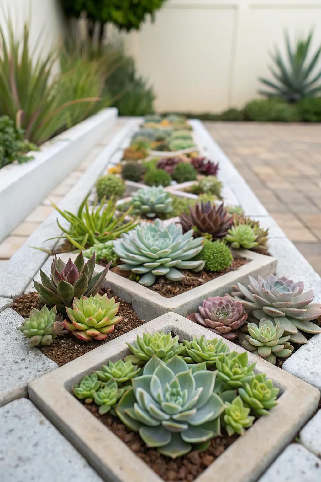 Symmetrical patterns bring balance to your garden.