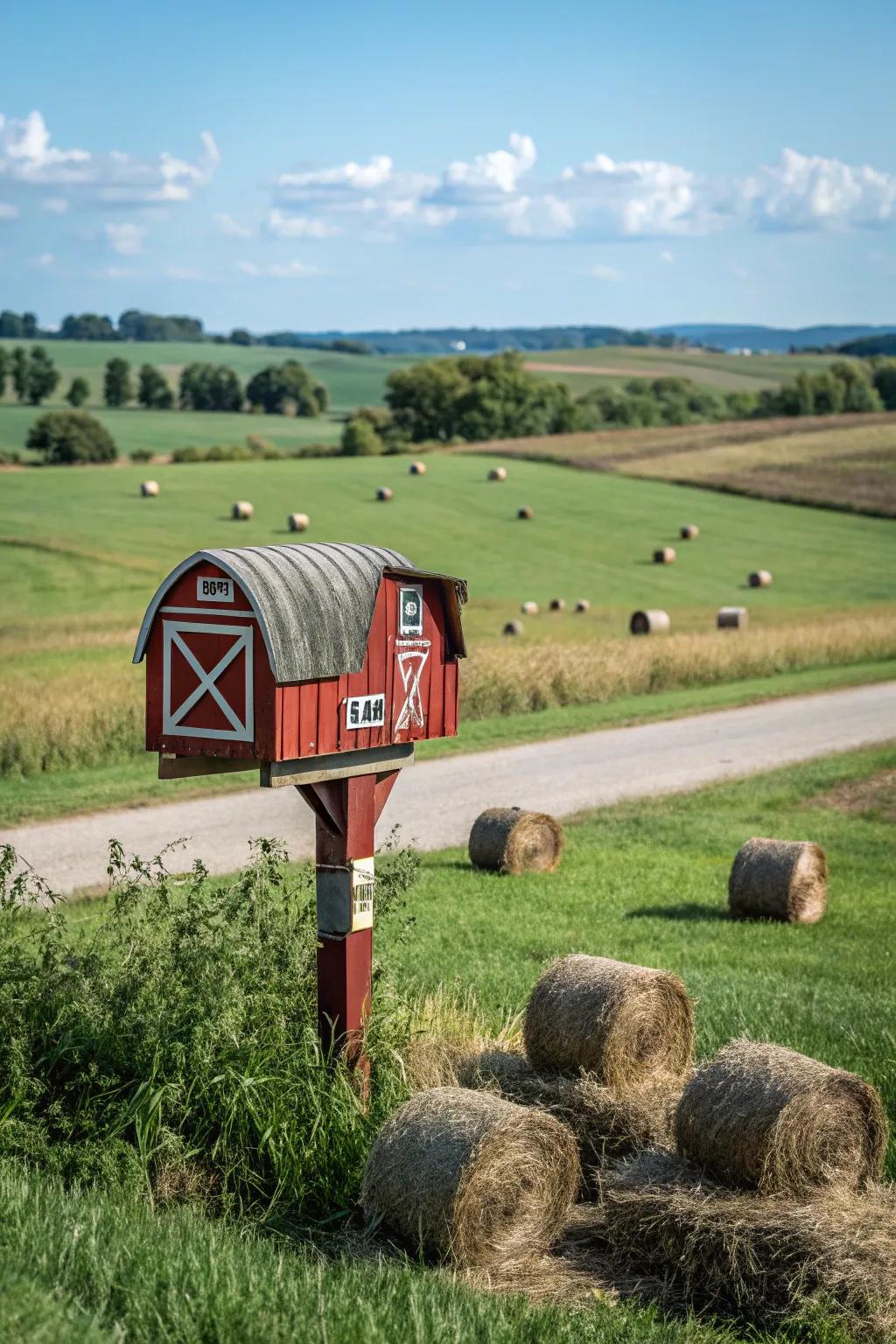 A small rural building letterbox that introduces a touch of countryside charm to the suburbs.
