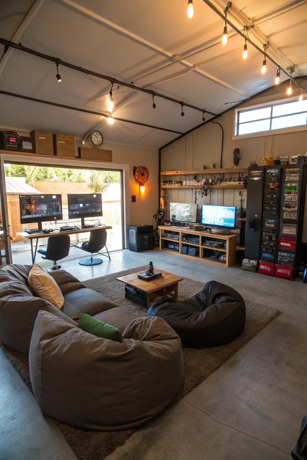 Garages can become extraordinary gaming escapes.