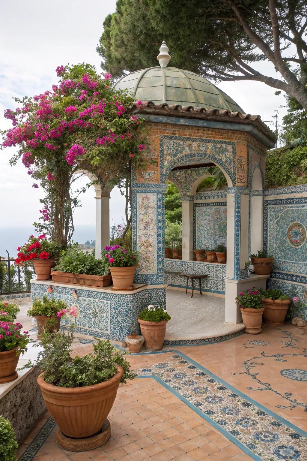 Mediterranean touches create an enchanting escape.