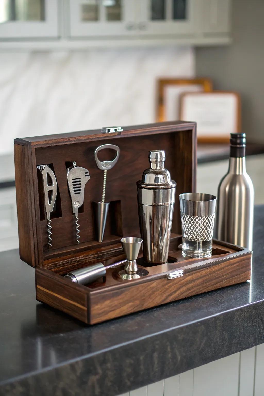 Everything you need in a small-scale bar tool set.