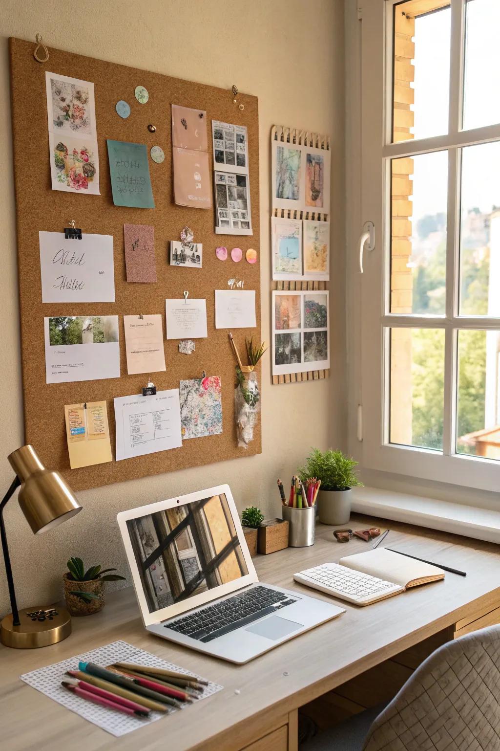 A vision board is a continuous source of creativity.