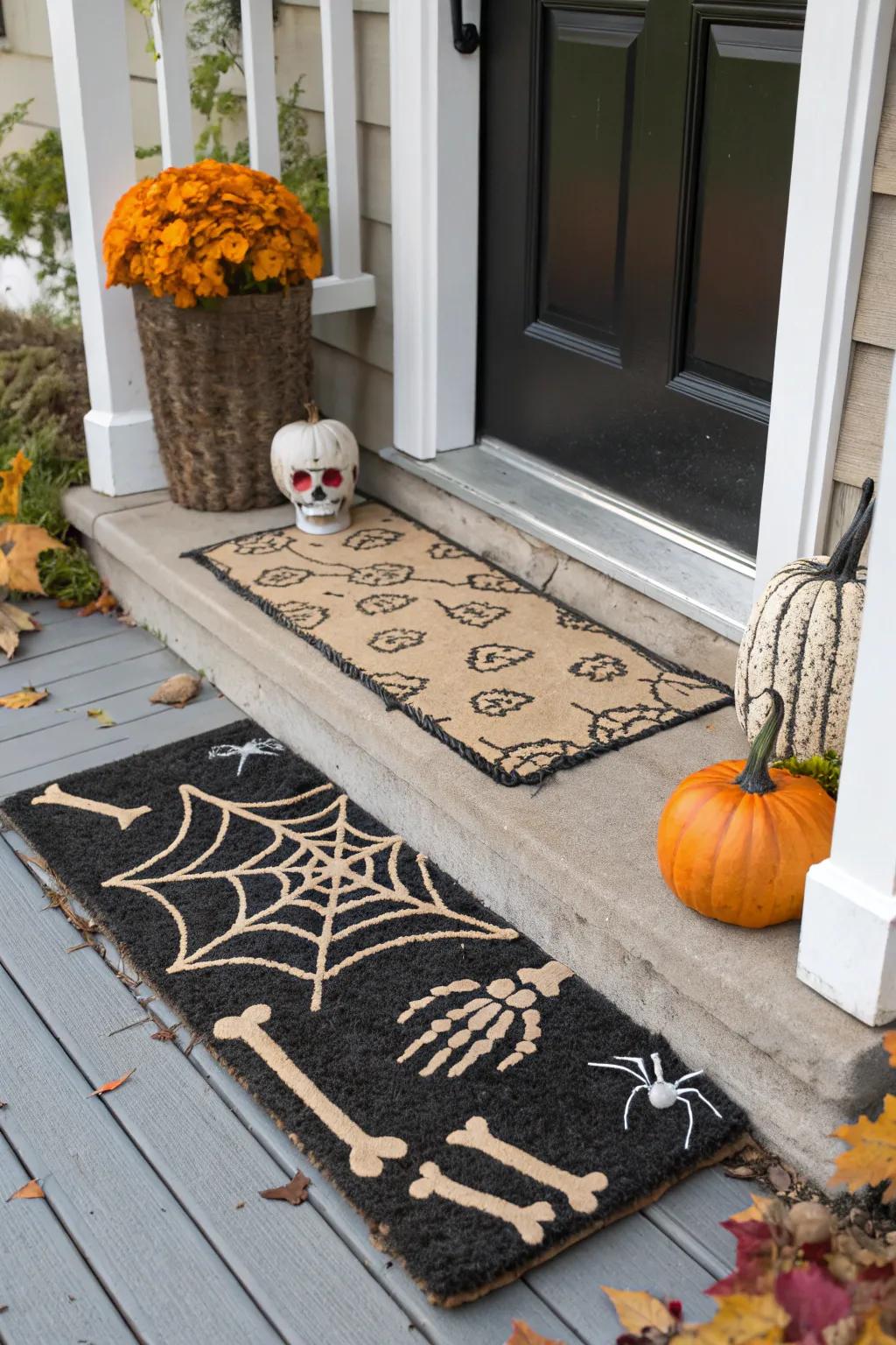 Bones and skeletons make for a hauntingly good entrance.