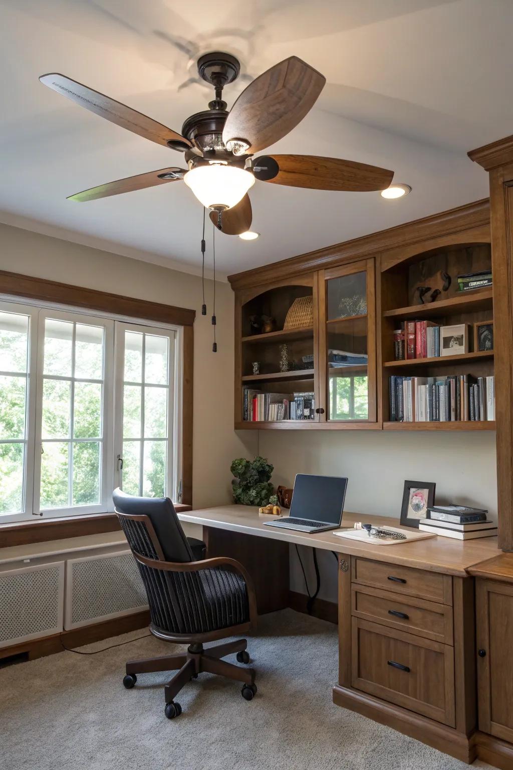 Fans with integrated lighting offer dual functionality.