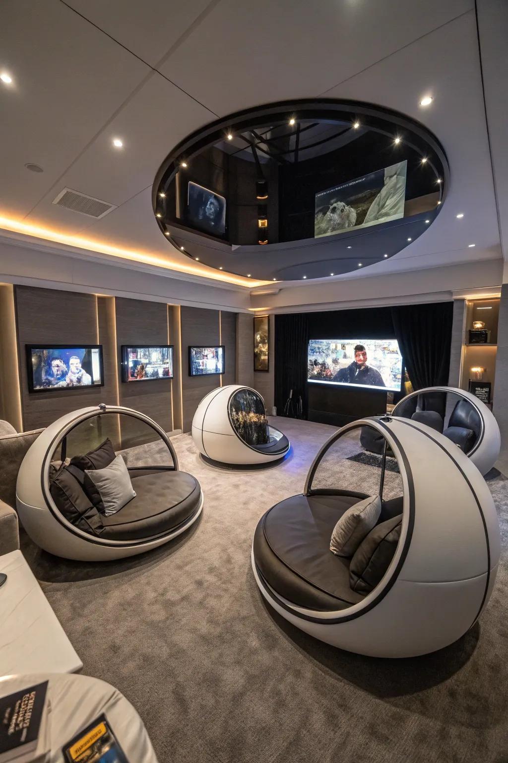 Personal viewing domes provide a cutting-edge and immersive cinematic experience.