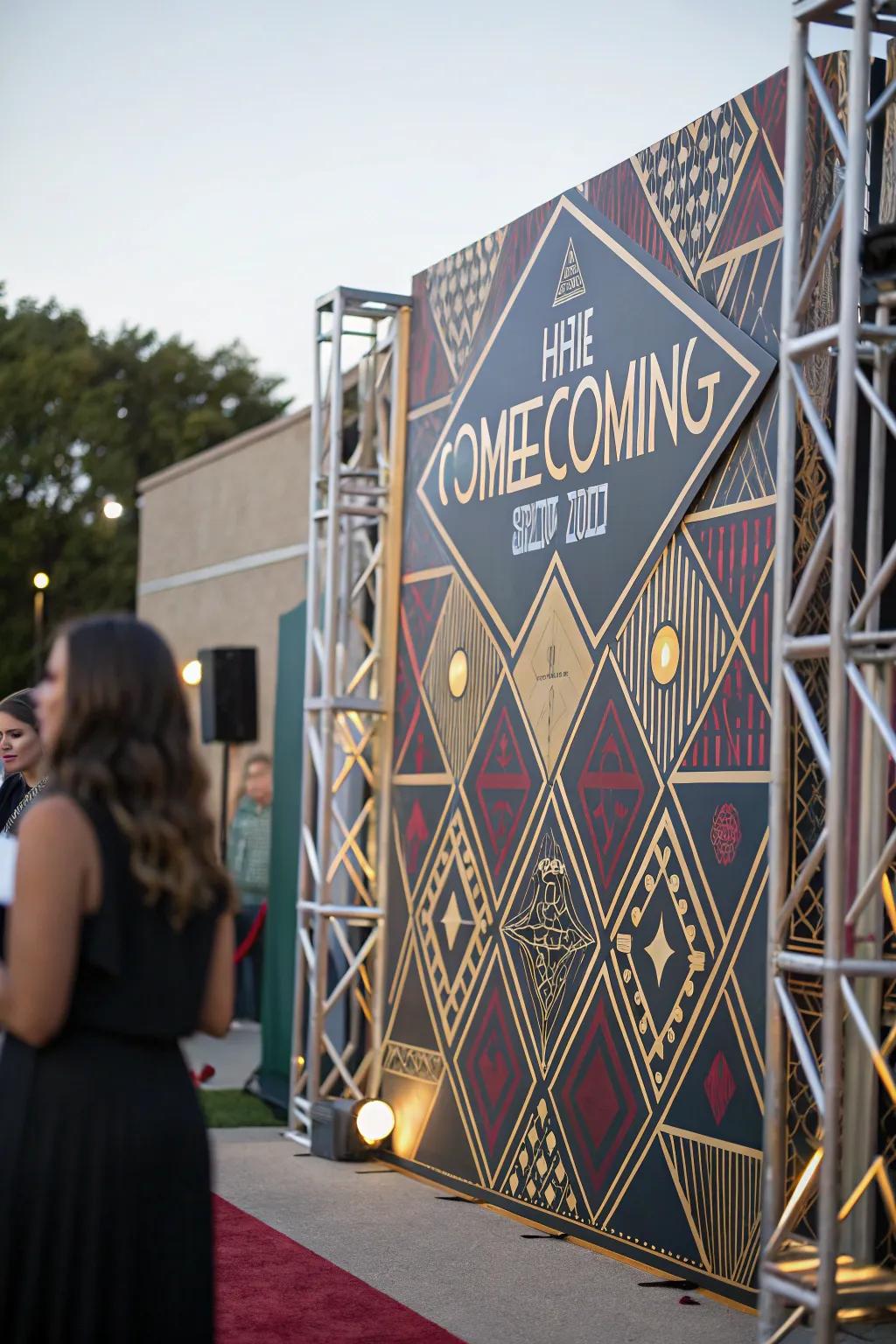 Geometric designs introduce a hint of modern sophistication.