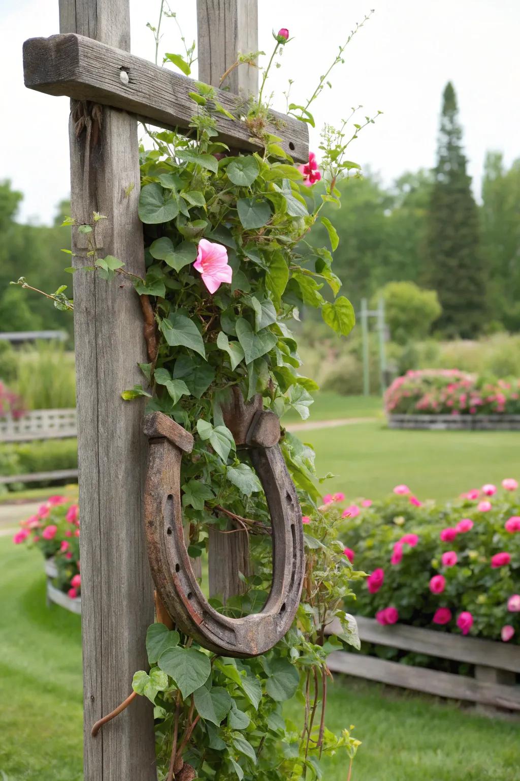 An <strong>equine neckwear</strong> serving as a quaint garden trellis.” loading=”lazy” class=”pimg”>
	</picture><figcaption>An <strong>equine neckwear</strong> serving as a quaint garden trellis.</figcaption></figure>
<p>Reimagine an <strong>equine neckwear</strong> as a garden trellis for climbing flora. I feature one in my garden, perfect for assisting my dynamic vines.</p>
<h3>Try these:</h3>
<ul class=