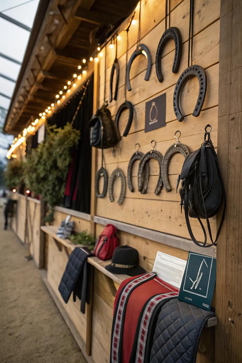 Equestrian-themed accessories add appeal and tradition.