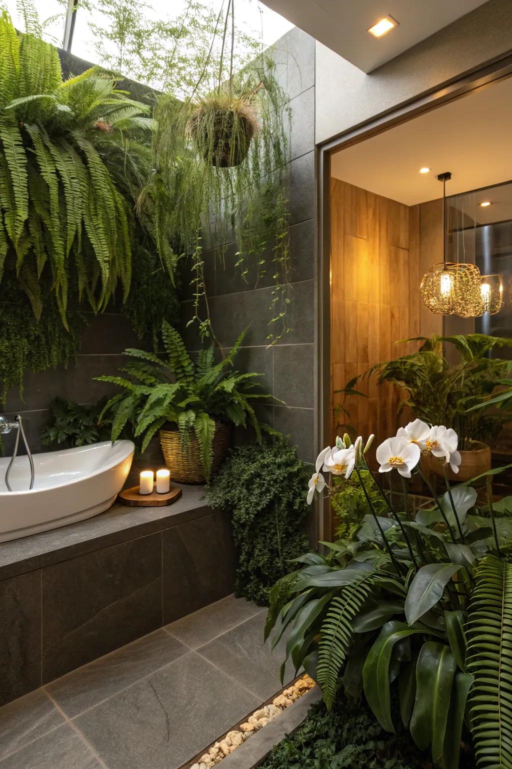 Humidity-loving plants transform your bathroom into a spa-like retreat.