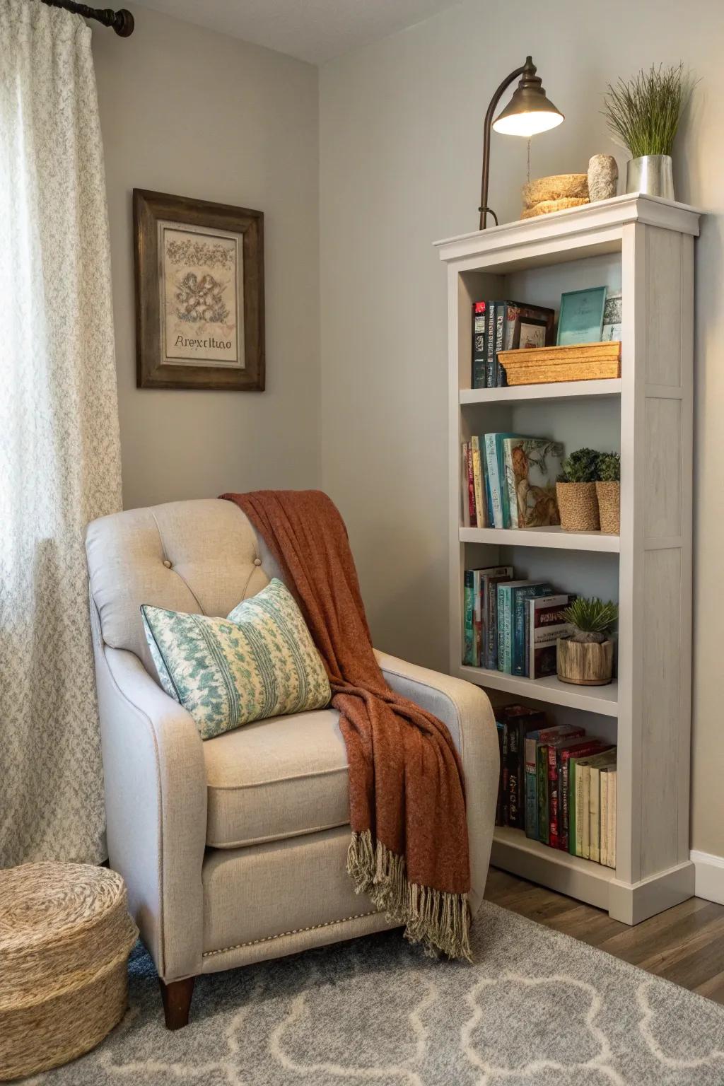 A reading corner can be a personal retreat