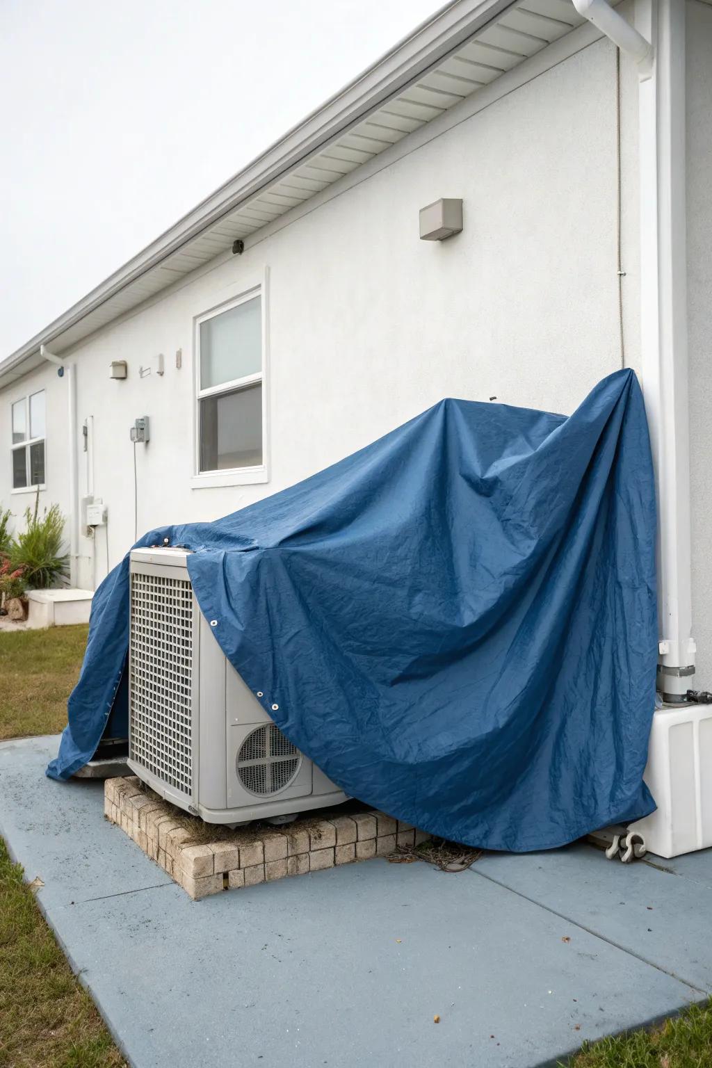 A carefully arranged wrap offers short-term defense against intense sunlight.