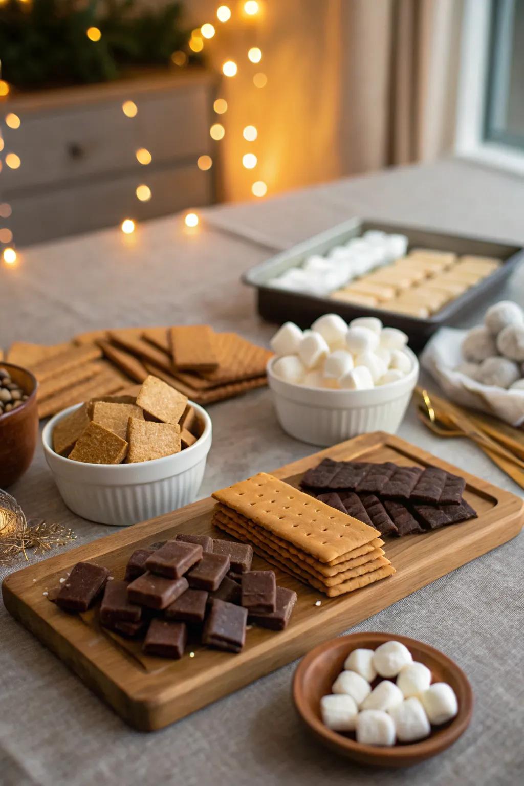 An indoor sweet melt station is a delightful treat for your BBQ guests.